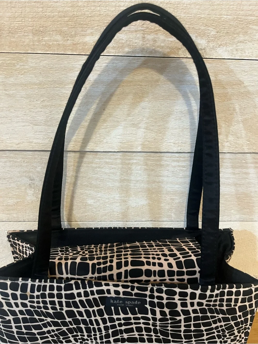 kate spade New York Black & Cream Patterned Tote Bag-Vintage Classic - Picture 3 of 14
